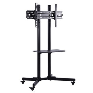 Life + 32~70吋可調節移動式液晶電視雙桿立架/電視立架 70 x 43 x 123-155cm 12kg, 消光黑, 1台