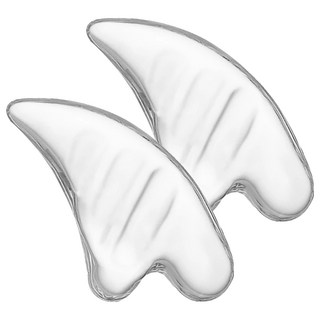 水晶按摩刮痧板 2入 丙烯酸樹脂製, 刮痧板 透明色, 1盒