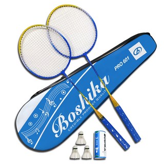 배곧인터내셔널 보시카 배드민턴 라켓 2p + 셔틀콕 3p + 가방 세트 PRO601, PRO601(BL), 1세트