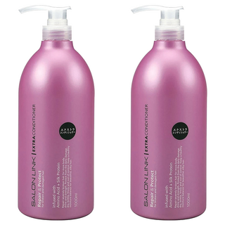 KUMANO 熊野油脂 Salon Link EXTRA沙龍潤髮乳, 1L, 2瓶