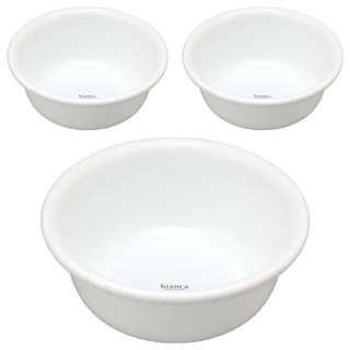 inomata bianca 臉盆3入組, 1組, 白色