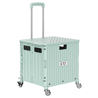 U-CART 優卡得 45L摺疊購物車 - 五秒快速摺疊 360度萬向輪, 燦亮綠, 1個