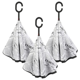 ROYALLIN蘿林嚴選 德國創意反向傘 自動款 3入