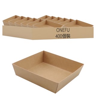 ONEFU 435輕食盒 牛卡底, 1箱, 400個裝