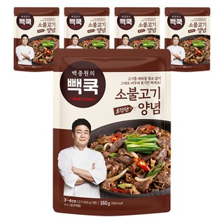 PAIK COOK 白種元韓式牛肉醃醬, 160g, 5個