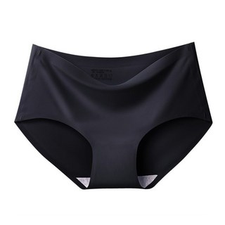 冰絲內褲 Set 5件, 86% 錦綸 + 14% 氨綸, 光滑面料, 無痕腰頭設計, L, 黑色