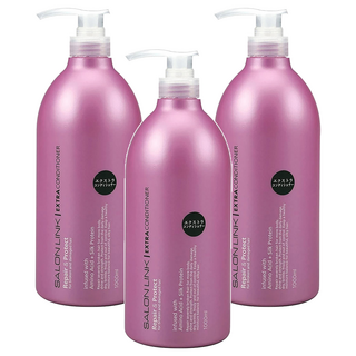 KUMANO 熊野油脂 Salon Link EXTRA沙龍潤髮乳, 1L, 3瓶