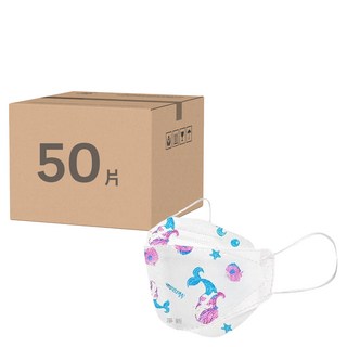 淨新科技 兒童4D立體細耳醫療口罩, 25片, 2盒, 美人魚