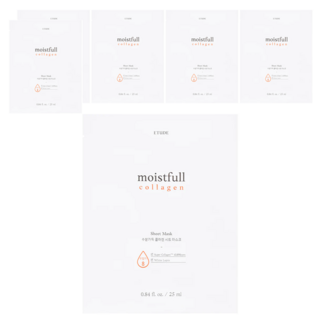 ETUDE Moisture Collagen 升級版高保濕精華面膜, 1片, 6片