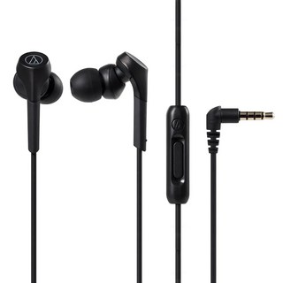 audio-technica 鐵三角 智慧型手機用耳塞式耳機 原廠保固, ATH-CKS550XiS, 黑色