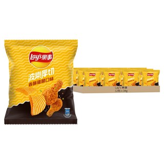 Lay's 樂事 洋芋片 香酥雞腿口味, 34g, 12包