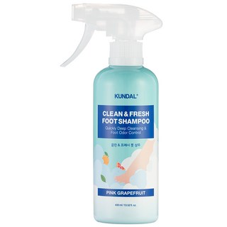 KUNDAL 昆黛爾 清新潔淨足部清潔露 粉紅葡萄柚香 400ml, 1個, 1入