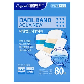 대일밴드 아쿠아뉴 방수밴드, 80개입, 1개