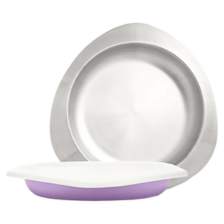 VIIDA Soufflé 餐盤 304L抗菌不鏽鋼 食品級PP 食品級矽膠, 550ml, 紫色, 1組