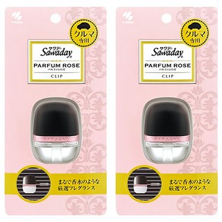 小林製藥 Sawaday 車用夾式芳香劑 - Parfum Rose, 花果香, 2個