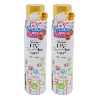 LISHAN UV防曬噴霧 SPF50+ PA++++ 白色, 100g, 2瓶