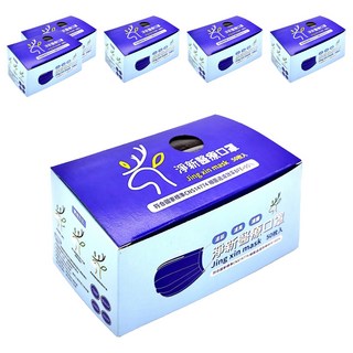 淨新科技 成人平面醫療口罩, 黑色, 50片, 6盒