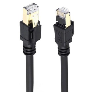 DTAudio 高速網路線 5m 鍍金頭 Cat.8 分享器/數據機/機上盒/電競專用, 黑色, 1條