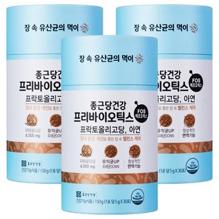 Chong Kun Dang 鍾根堂 益生元果寡糖乳酸菌粉隨身包 30條入, 150g, 3罐