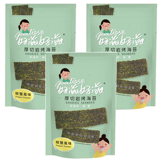 goodies 好滋好滋 厚切岩烤海苔 椒鹽口味, 45g, 3包