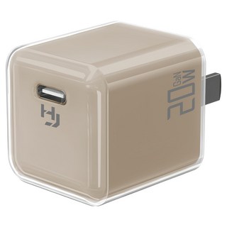 HONG JIN 宏晉 PD快充頭 mini20, 1個, 奶茶色
