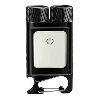 多功能隨身扣戶外強光遠射警示燈, 黑色, 1個