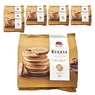 AKAI BOHSHI 紅帽子 KUKKIA 法蘭酥 可可, 牛奶巧克力風味 薄脆質地 日本製造 10枚入, 78g, 6袋
