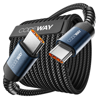 코드웨이 C타입-C타입 PD 초고속 충전 케이블, 2m, 블루, 1개