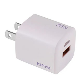 Kinyo 氮化鎵雙孔充電器 35W PDCB-135, 紫色, 1個