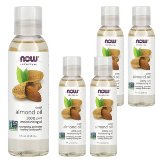 NOW Foods 純甜杏仁保濕油, 118ml, 5瓶