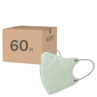 HAOFA N95立體醫療口罩 氣密型 M, 30片, 2個, 湖草綠