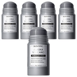 Skintific 阿拉斯加火山木炭深層毛孔清潔泥膜棒40g,5瓶