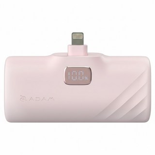 ADAM elements 亞果元素 LED顯示口袋型行動電源 20W USB-C 18W Lightning, GRAVITY F5L, 粉色