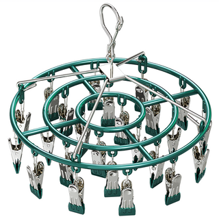 WE CHAMP 不鏽鋼圓形晾曬夾 24夾 Z0068, 綠色