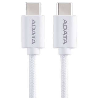 ADATA 威剛 USB-C 對 USB-C 傳輸線, 1m, 白色, 1盒