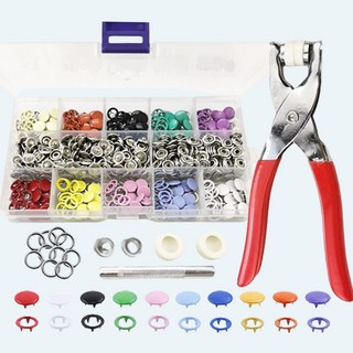 五爪扣 彩色100入組+銀色50入組+工具組, 1套, 混合顏色