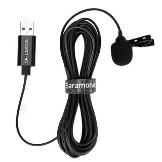 Saramonic 楓笛 SR-ULM10 全向型電容式USB領夾麥克風, 2公尺線長, 78dB SPL, 黑色