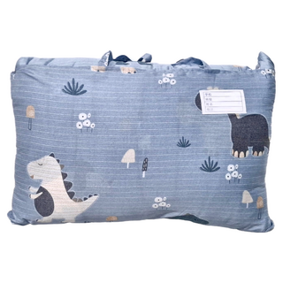 LoveCity 寢城之戀 40支100%萊賽爾天絲 冬夏兩用兒童書包睡袋, 侏儸紀藍色