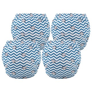 我家寶貝 寶寶學習褲6層紗 吸水力強 透氣不悶熱 腰/腿部鬆緊帶設計 S/M/L, 小獅子, 4件