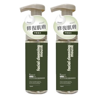 KeSHO 積雪草控油胺基酸潔顏慕斯 濃密Q彈泡沫, 150ml, 2瓶