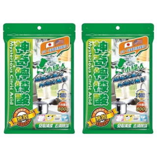 小綠人 檸檬酸 超強去漬 安心洗淨 清潔除垢 無毒安全, 800g, 2袋