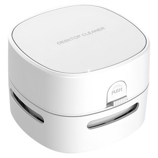 新款無線手持桌面吸塵器 8x8x6cm ABS材質 尼龍刷毛 3號電池, 白色, 不適用, 1台