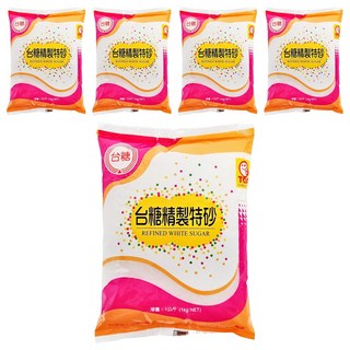 台糖 精製特砂 1公斤, 1kg, 5包