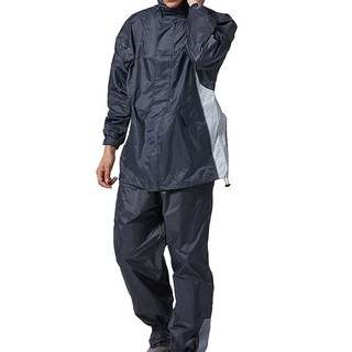 DongShen 東伸 8-1 都會騎士兩件式雨衣 2代 超輕量 3D立體口罩 全開式背部通風 3M反光條 防潑水, 灰色