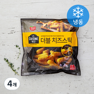 퀴진 더블 치즈스틱 (냉동), 400g, 4개