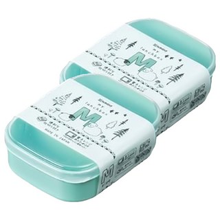 日本 NAKAYA 我的便當盒 內附分隔板 M 2個, 顏色隨機, 1組