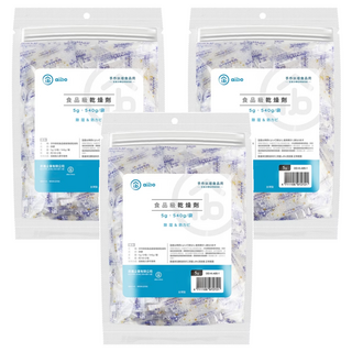 aibo 手作烘焙食品級玻璃紙乾燥劑 Set, 5g/小包 540g/袋, 環保夾鏈袋裝, 3袋