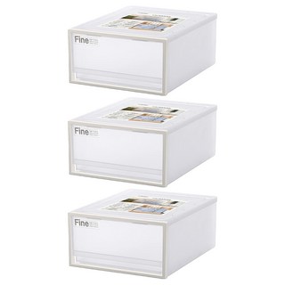 KEYWAY 聯府 雙抽屜整理箱 30L, 透明色, 3個