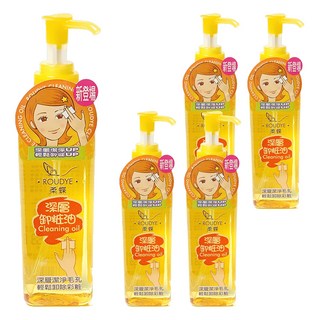 柔蝶 深層卸妝油, 清爽不油膩 洗淨更保濕 天然保濕植物油配方 200ml, 5瓶
