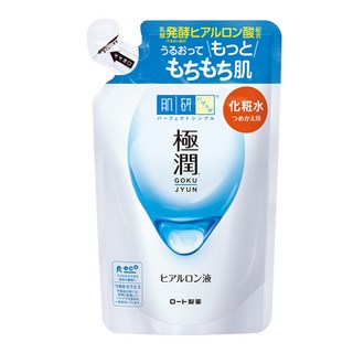 HADALABO 肌研 極潤保濕化妝水補充包, 適合任何膚質, 深入滋潤, 雙倍透明質酸, 無香料、油份及酒精, 170ml, 1包